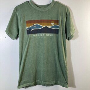 Womens Jackson Hole Tee Shirt‎ Short Sleeve Green S Cotton
